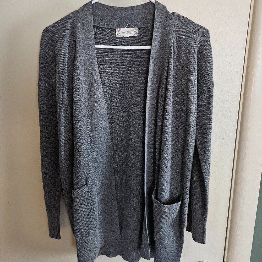 Pink Rose Womens grey Cardigan size XS